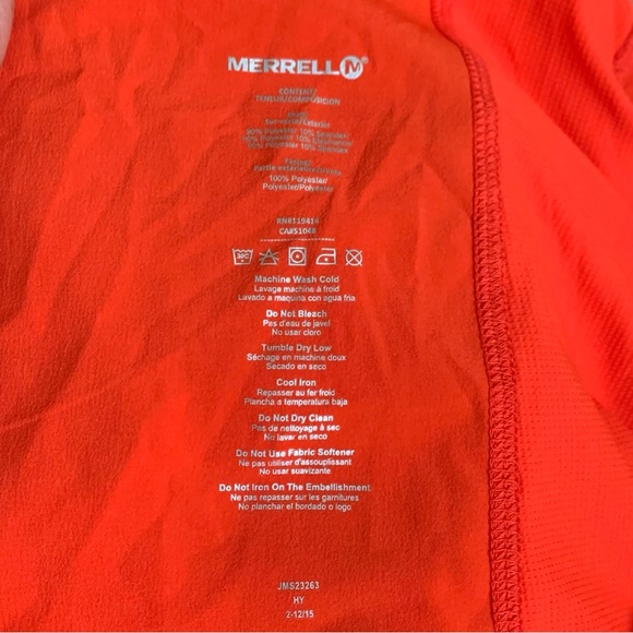 Merrell Women Select Wick Pullover Zip Hoodie Jacket Orange Running Med… - Picture 7 of 7